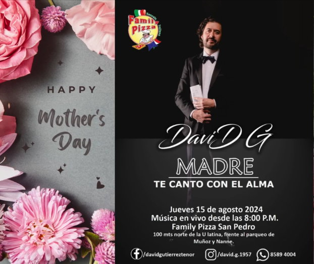 Buena música y ricas comidas en Family Pizza San Pedro, este jueves «DÍA DE LAS MADRES».